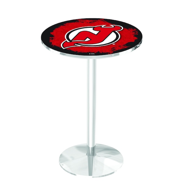 42" Chrome New Jersey Devils Pub Table